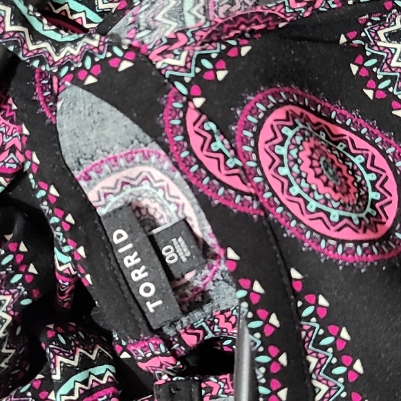 Torrid boho high low long dress sz.00 EUC - Picture 4 of 6